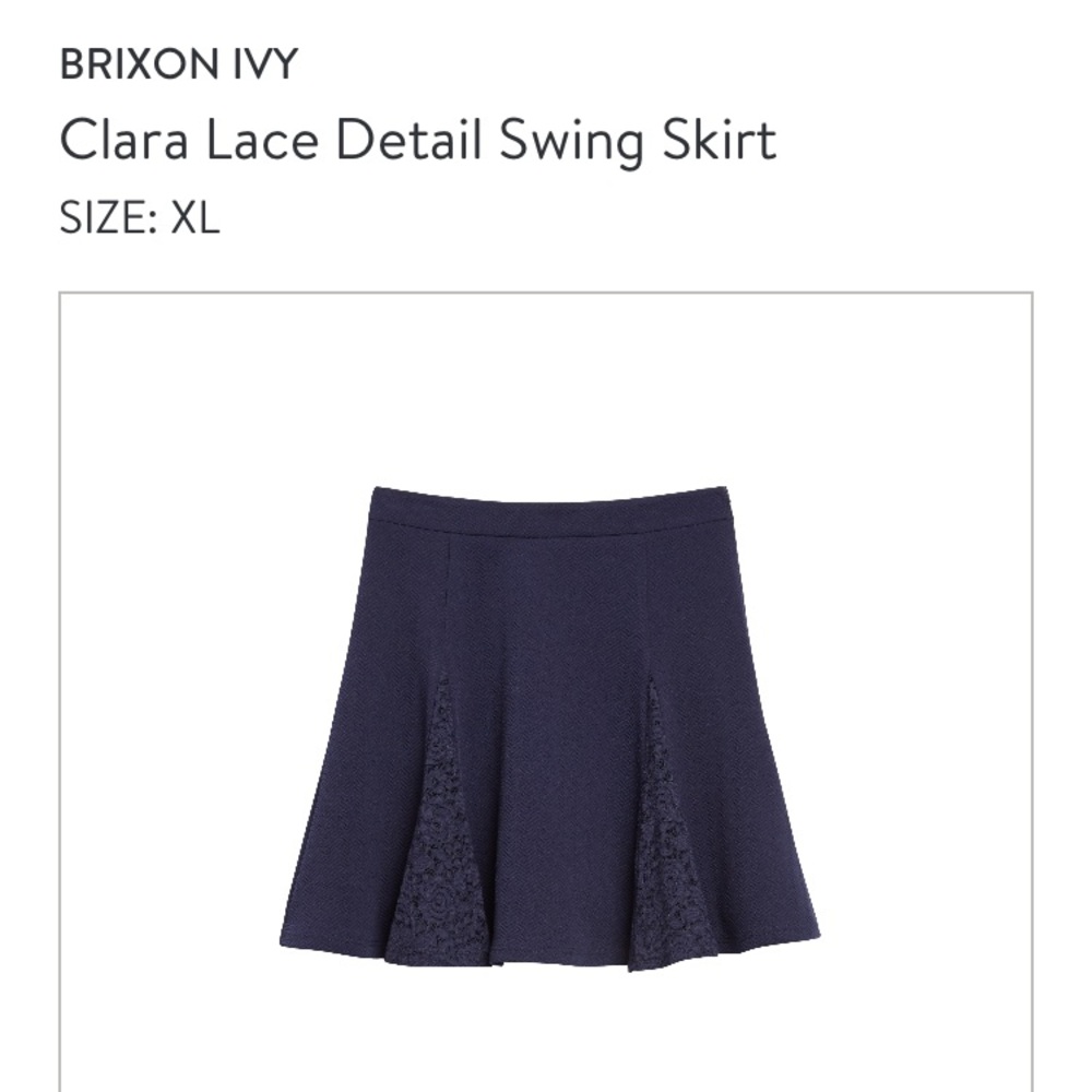 Brixon Ivy Navy swing skirt